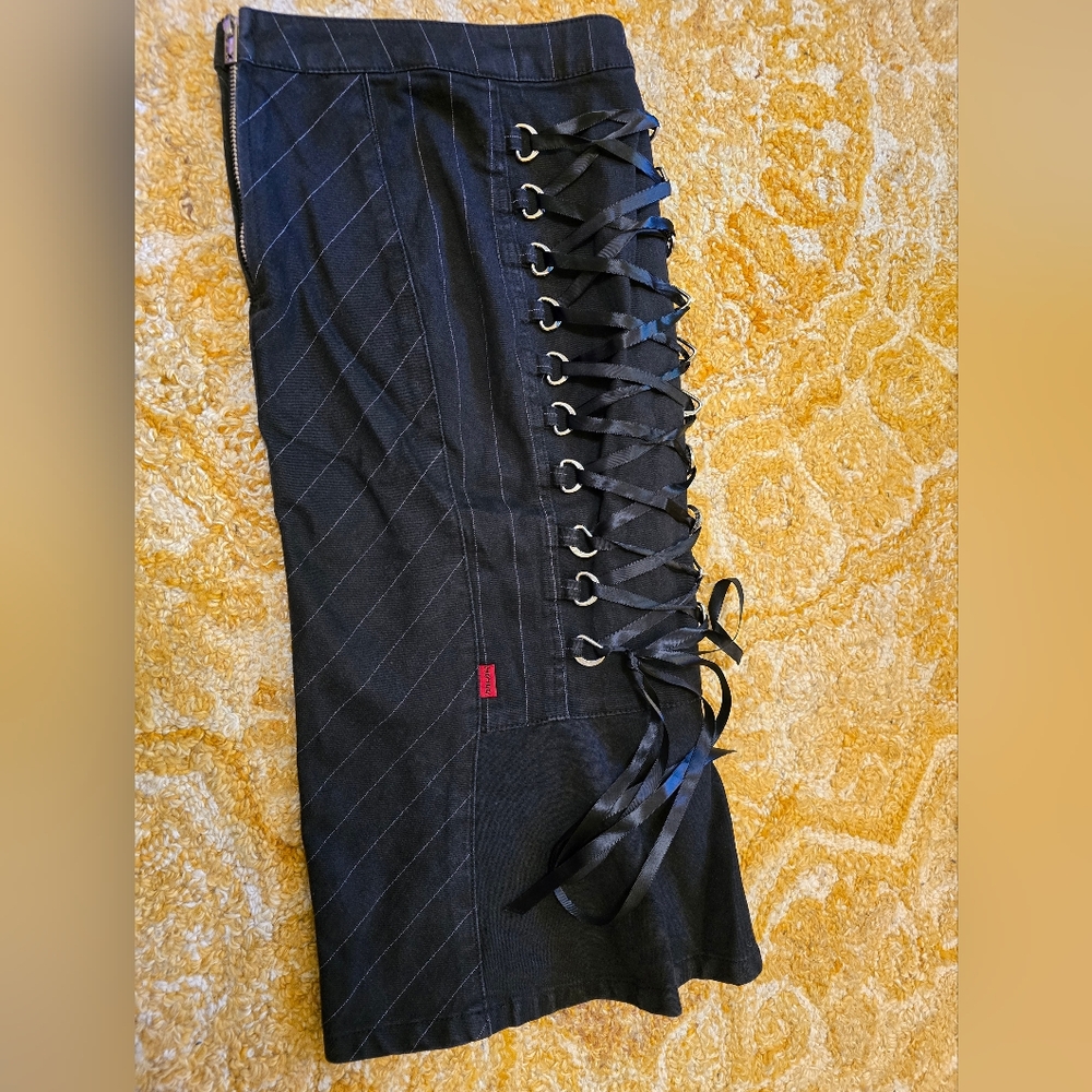 Tripp NYC Corset Back Pinstripe Pencil Skirt L - Picture 2 of 6